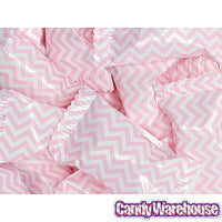 Light Pink Chevron Stripe Wrapped Butter Mint Creams: 300-Piece Case - Candy Warehouse