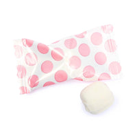 Light Pink Polka Dots Wrapped Butter Mint Creams: 300-Piece Case - Candy Warehouse
