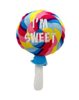 Lulubelle's Power Plush I'm Sweet Lollipop Dog Toy: Small