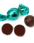 Madelaine Aqua Green Foiled Dark Chocolate Truffles: 30-Piece Tub