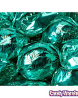 Madelaine Aqua Green Foiled Dark Chocolate Truffles: 30-Piece Tub