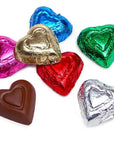 Madelaine Assorted Colors Foiled Milk Chocolate Hearts: 5LB Bag