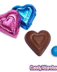 Madelaine Assorted Colors Foiled Milk Chocolate Hearts: 5LB Bag