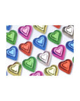 Madelaine Assorted Colors Foiled Milk Chocolate Hearts: 5LB Bag