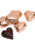 Madelaine Bronze Foiled Dark Chocolate Hearts: 5LB Box