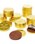 Madelaine Chanukah Gelt Gold Foiled Milk Chocolate Coins: 5LB Bag