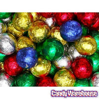 Madelaine Christmas Foiled Crisp Chocolate Balls: 5LB Bag - Candy Warehouse