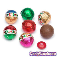 Madelaine Christmas Foiled Milk Chocolate Balls: 5LB Bag - Candy Warehouse