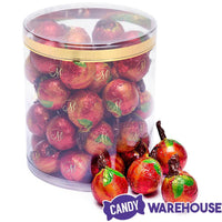 Madelaine Foiled Caramel Filled Milk Chocolate Apples: 40-Piece Tub - Candy Warehouse