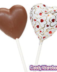 Madelaine Foiled Chocolate Heart Pops: 24-Piece Display