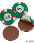 Madelaine Foiled Chocolate Poker Chips - $5 and $25 Designs: 36-Piece Rack