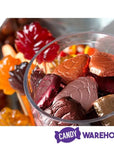 Madelaine Foiled Dark Chocolate Autumn Leaves Candy: 10LB Case