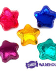 Madelaine Foiled Dark Chocolate Stars - Assorted Colors: 5LB Bag