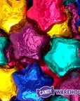 Madelaine Foiled Dark Chocolate Stars - Assorted Colors: 5LB Bag