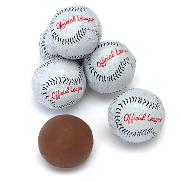 Madelaine Foiled Milk Chocolate Baseballs: 5LB Bag – Candy Warehouse