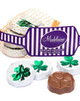 Madelaine Foiled Milk Chocolate Clover Discs 2-Ounce Mesh Bags: 20-Piece Tub