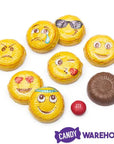 Madelaine Foiled Milk Chocolate Emoji Candy Rounds: 5LB Bag