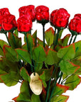 Madelaine Foiled Milk Chocolate Long Stem Roses - Red: 36-Piece Bunch