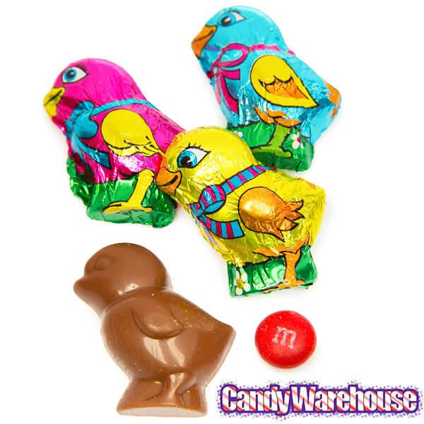 Madelaine Foiled Milk Chocolate Mini Easter Chicks: 5LB Box - Candy Warehouse