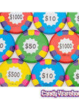 Madelaine Foiled Milk Chocolate Poker Chips - Assorted: 10LB Case
