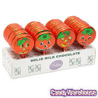 Madelaine Foiled Milk Chocolate Pumpkin Pops: 40-Piece Display - Candy Warehouse