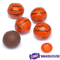 Madelaine Foiled Milk Chocolate Sports Balls 2-Ounce Mesh Bags - Basketball: 24-Piece Tub - Candy Warehouse