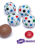 Madelaine Foiled Milk Chocolate Sports Balls 2-Ounce Mesh Bags - Soccer: 24-Piece Tub