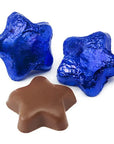 Madelaine Foiled Milk Chocolate Stars - Blue: 5LB Bag