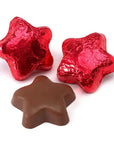 Madelaine Foiled Milk Chocolate Stars - Red: 5LB Bag