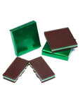 Madelaine Green Foiled Mint Dark Chocolate Squares: 5LB Box