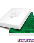 Madelaine Green Foiled Mint Dark Chocolate Squares: 5LB Box