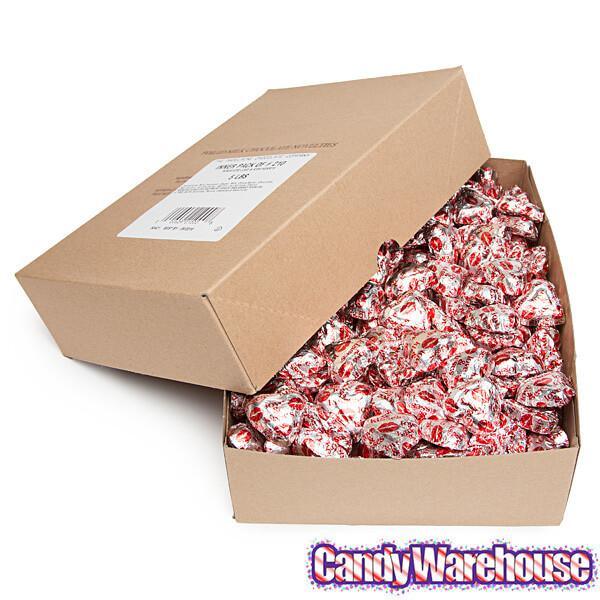 Madelaine Love and Kisses Foiled Milk Chocolate Hearts: 5LB Box - Candy Warehouse
