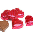 Madelaine Pink and Red Foiled Caramel Filled Chocolate Hearts: 40-Piece Tub
