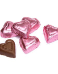 Madelaine Pink Foiled Milk Chocolate Hearts: 5LB Box