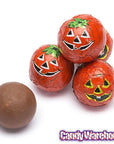 Madelaine Pumpkin Foiled Crisp Chocolate Balls: 10LB Case