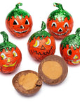 Madelaine Pumpkin Foiled Peanut Butter Filled Milk Chocolate Balls: 40-Piece Tub