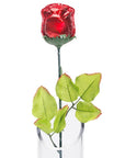 Madelaine Red Foiled Long Stem Milk Chocolate Rose