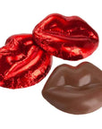 Madelaine Red Foiled Milk Chocolate Lips: 5LB Bag