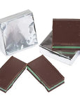 Madelaine Silver Foiled Mint Truffle Dark Chocolate Squares: 5LB Box
