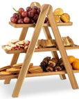 Acacia Wood 3 Tier Serving Tray