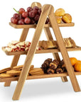 Acacia Wood 3 Tier Serving Tray