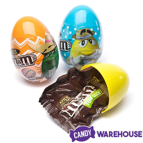 M&M's Candy Filled Plastic Easter Eggs: 12-Piece Display - Candy Warehouse