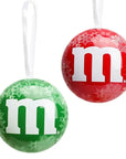 M&M's Candy Filled Tin Christmas Ornaments: 12-Piece Display