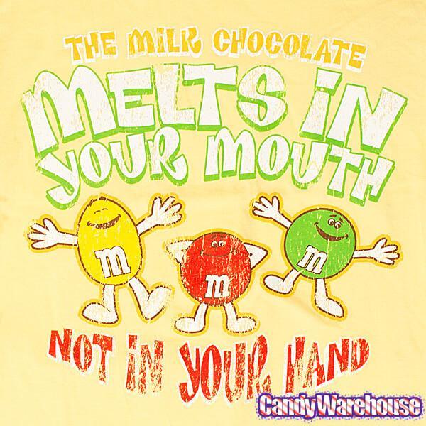 M&M's Melts in Your Mouth Distressed T-Shirt - Youth - XLarge - Candy Warehouse