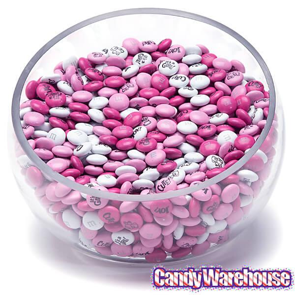 2lb It's a Girl Baby Shower Pink Candy Coated Milk Chocolate Minis (Approx.  1,000 pcs), - By Just Candy