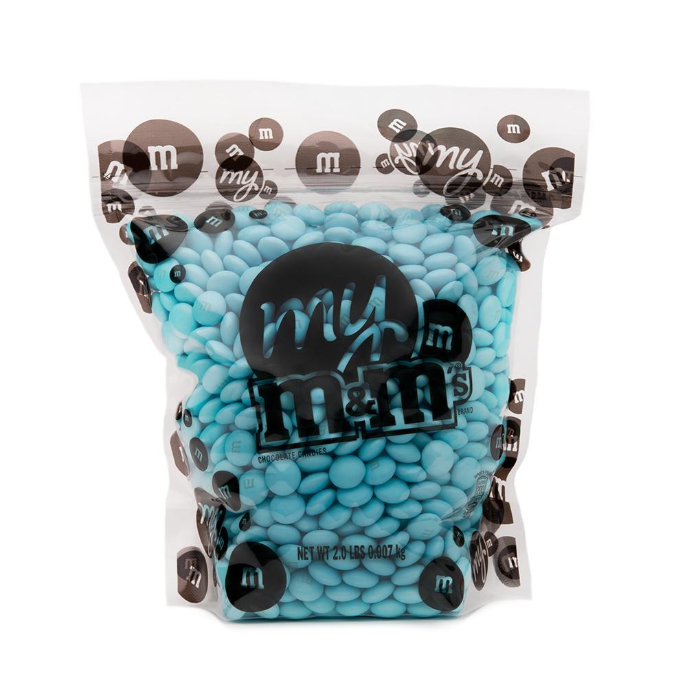 M&M's Milk Chocolate Candy - Light Blue: 2LB Bag - Candy Warehouse