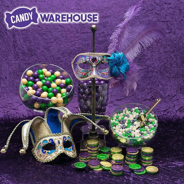 Mardi Gras Chocolate Coins Candy: 60-Piece Bag - Candy Warehouse