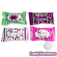Mardi Gras Wrapped Buttermint Creams: 300-Piece Case - Candy Warehouse