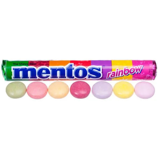 Mentos Rainbow Chewy Mints Candy Rolls 15Piece Box Candy Warehouse