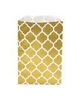 Metallic Gold Casablanca Pattern Candy Bags: 25-Piece Pack